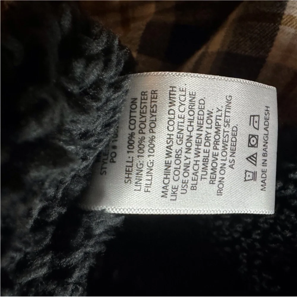Levi’s plaid flannel shirt / jacket with warm Sherpa lining Size Small - Picture 11 of 11